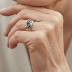 Vintage Blue Crystal Ring