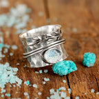 Vintage Inlaid Moonstone Ring