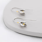Snowdrop Flower Drop Earrings In Sterling Silver