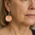 Vintage Round Silver Earrings With Brilliant-cut Zircons