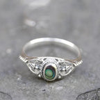Rainbow Shell Filigree Design Ring