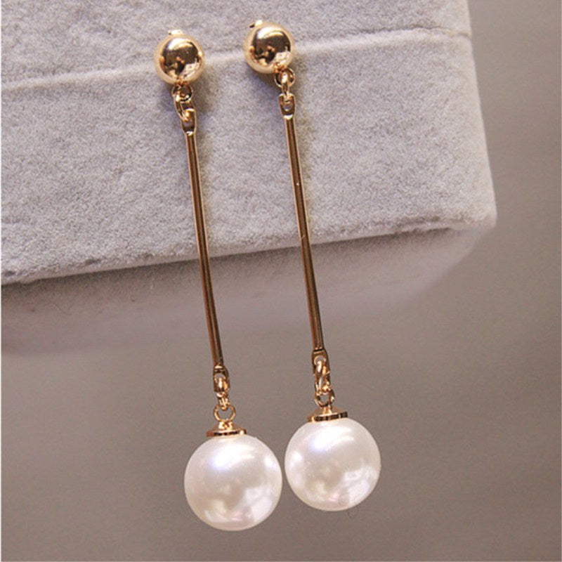 Luxury Dangling Earrings With Special Hand-Plaid Pearls