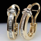 Vintage Gold And Diamond Earrings