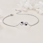 Infinite Symbol Pendant Pet Paw Bracelet With Zirconia