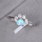 Opal And Zirconia Ring