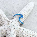 Sea Wave Ring In Opal And Silver