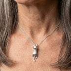 Sterling Silver Playful Kitty Necklace