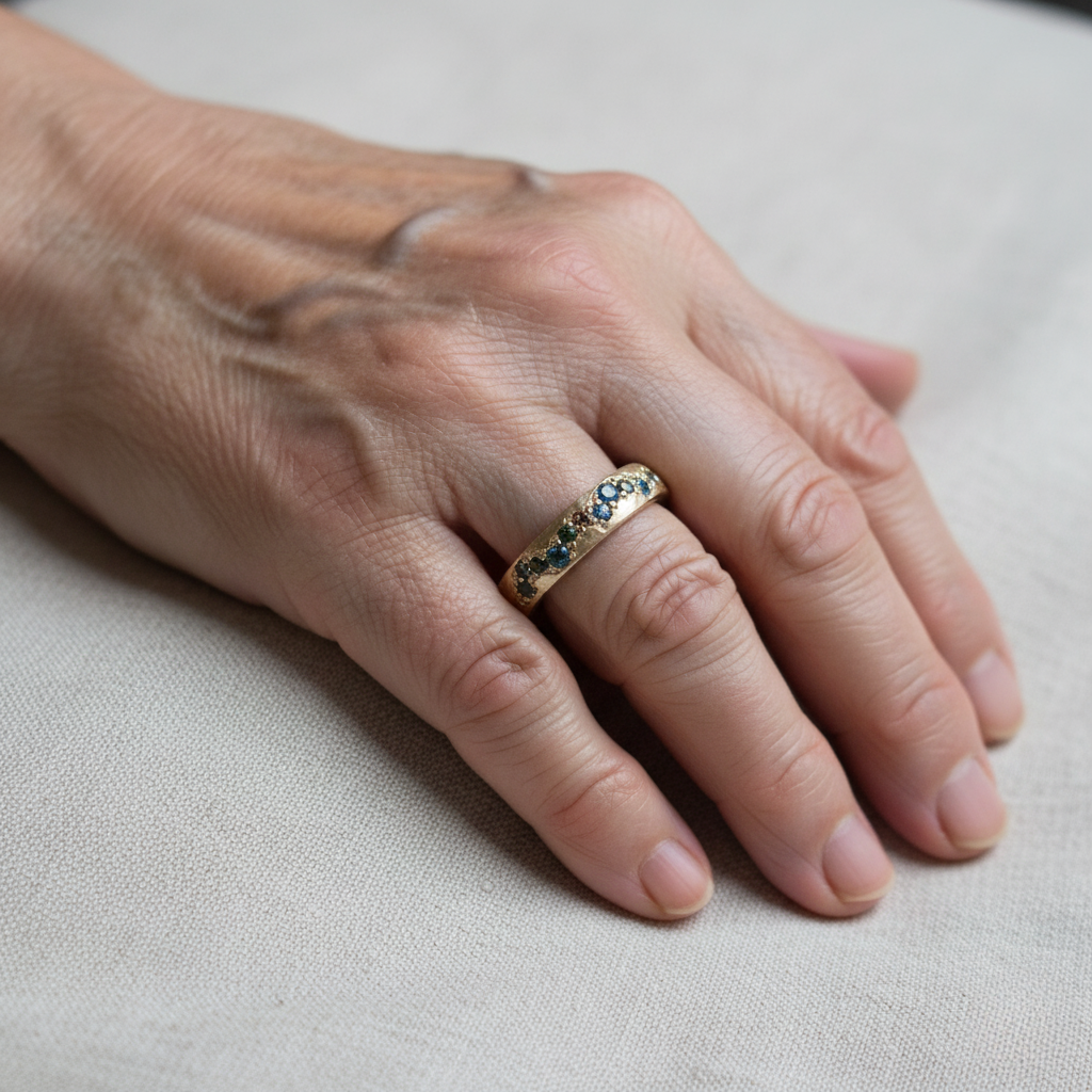 Vintage Gold Colorful Ring