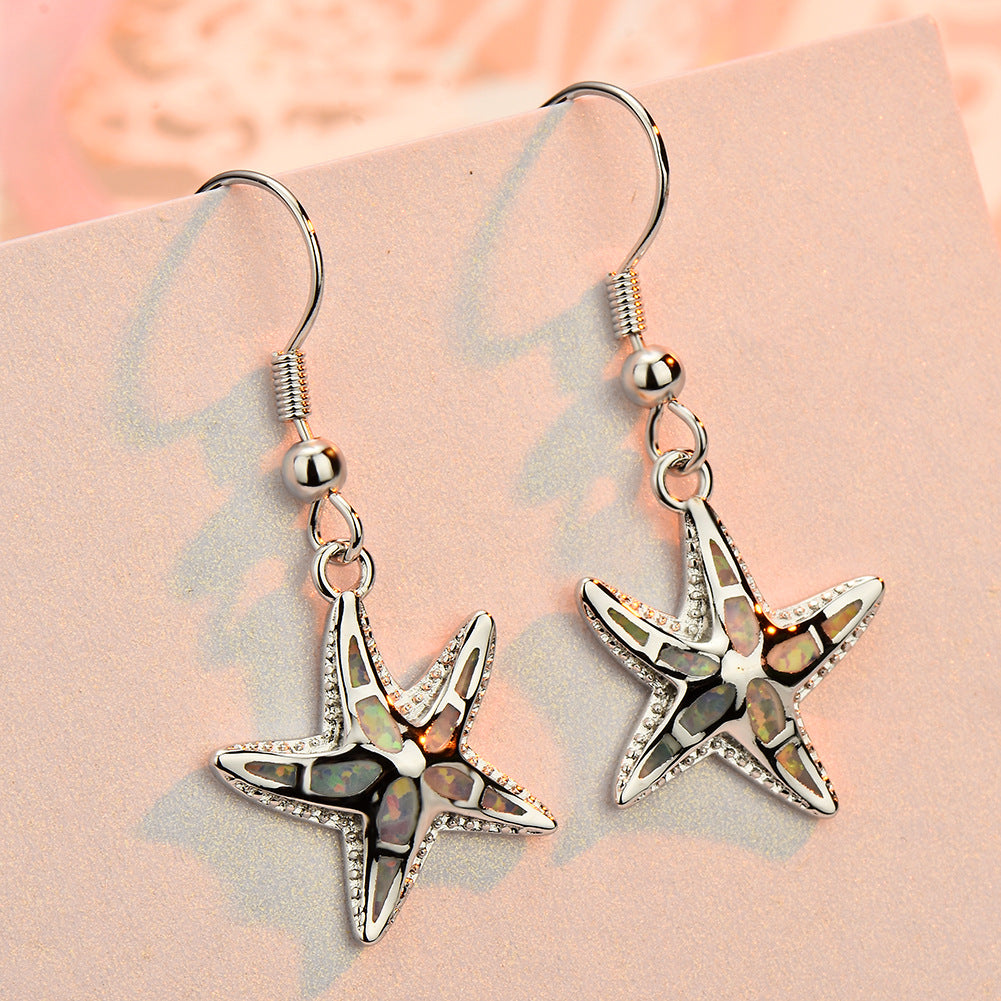 Abalone Starfish Earrings