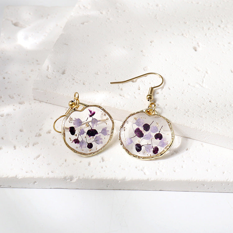Botanical Purple Earrings