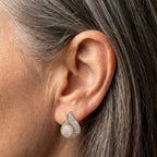 Bright Pearl Zirconia Earrings