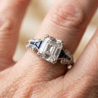 Brilliant Vintage Ring In Blue And Silver
