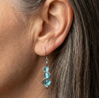 Classic Natural Stones Dangle Silver Earrings