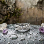 Classic Stacking Crossed Zircon Ring