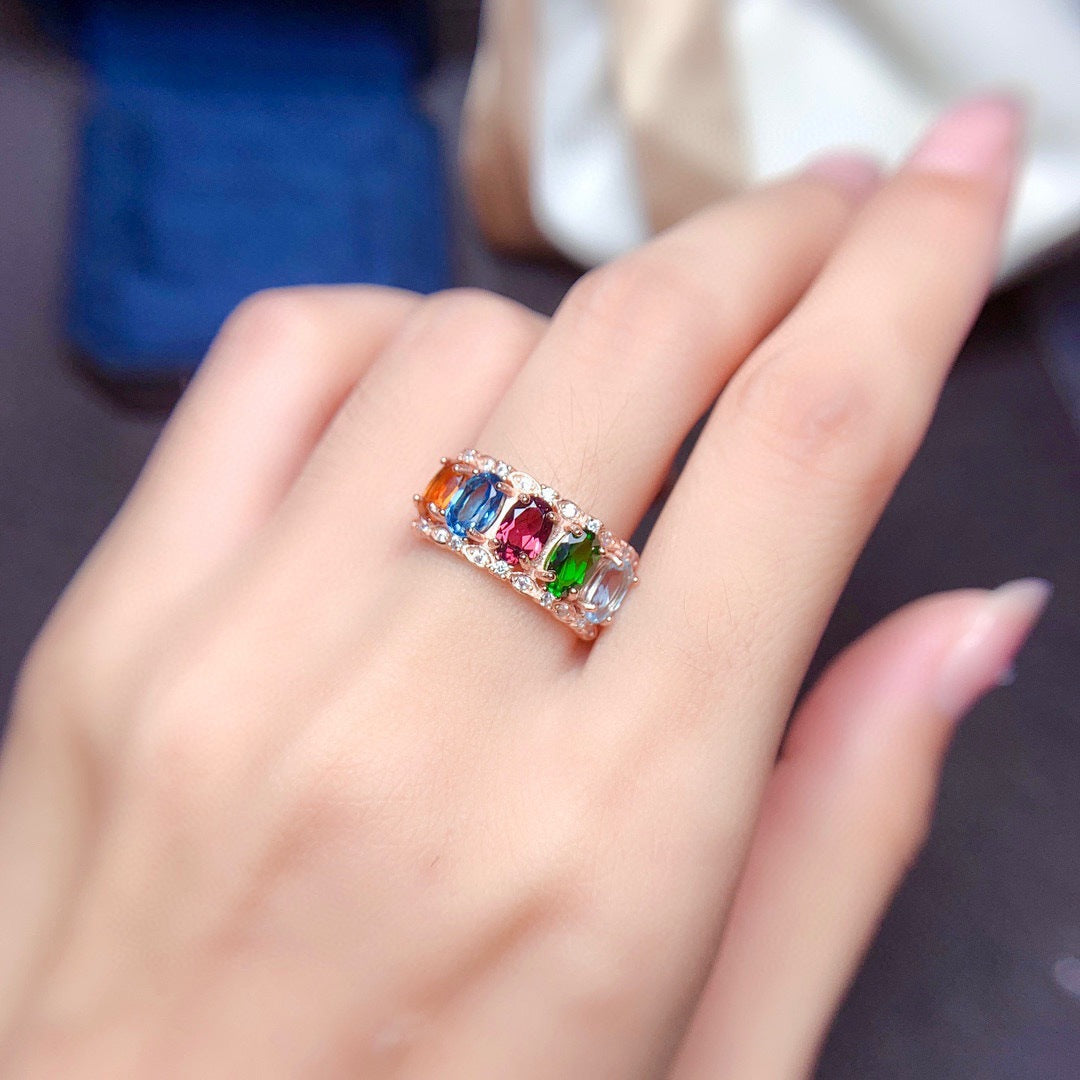 Colorful Gemstone Ring
