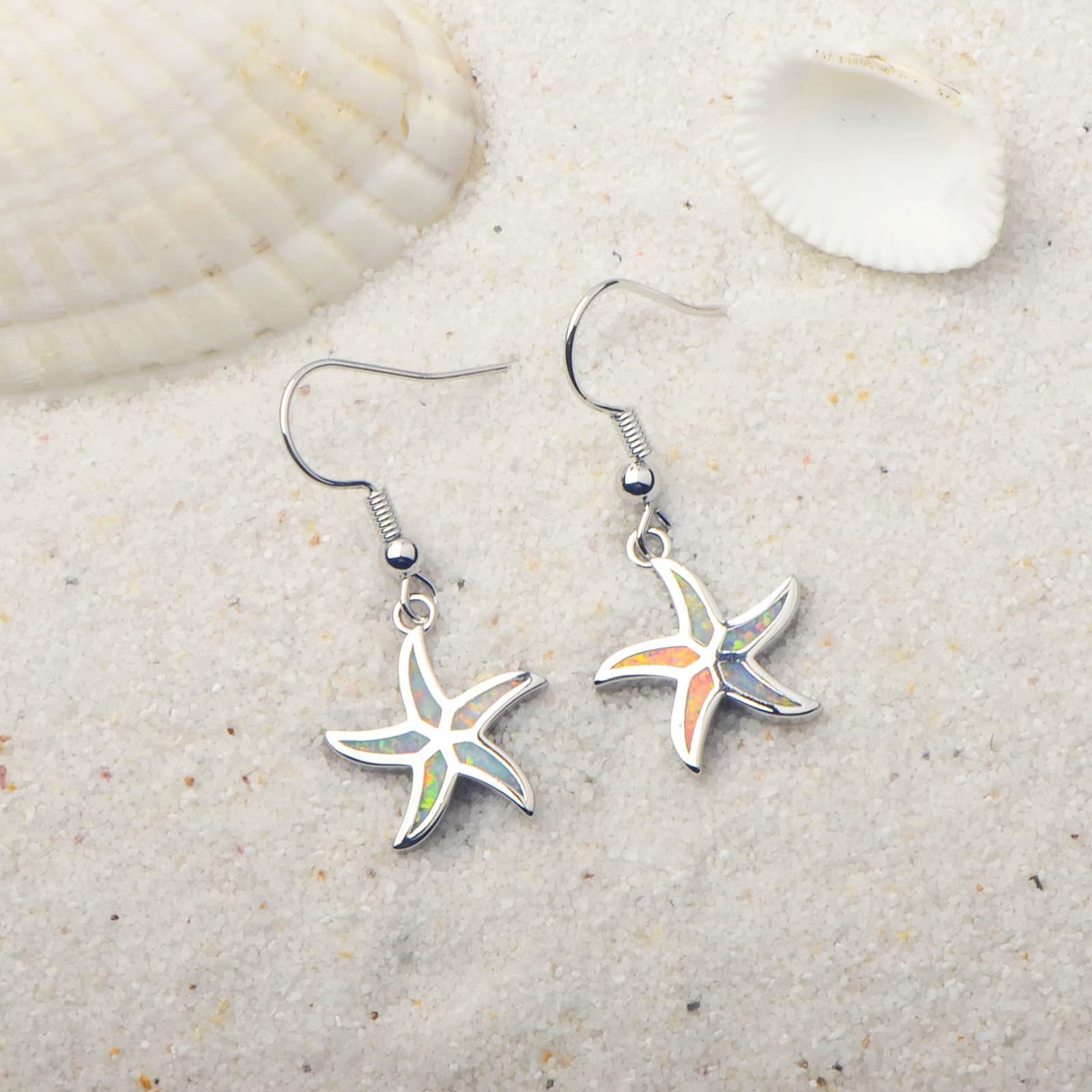 Colorful Starfish Earrings