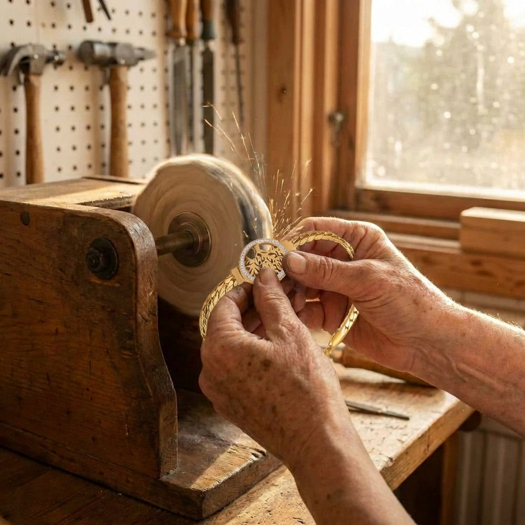 Crystal Bangle Gold Bracelet
