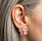 Crystal Blossom Zircon Earrings