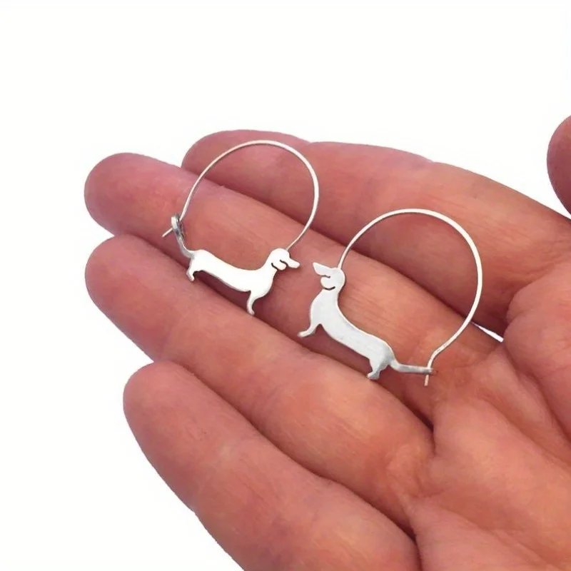 Dachshund Hoop Earrings