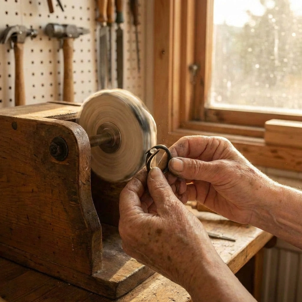 An Elegant Black Tension Set Ring