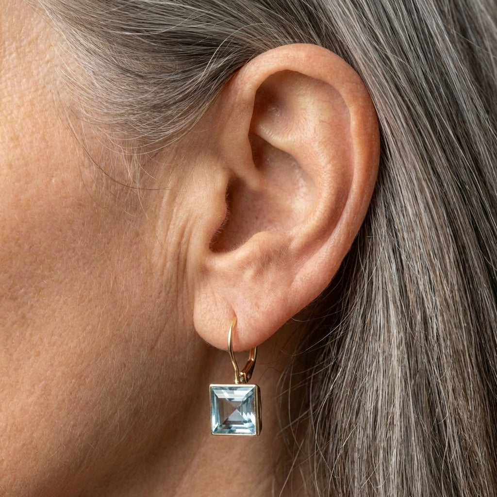 Elegant Blue Crystal Earrings
