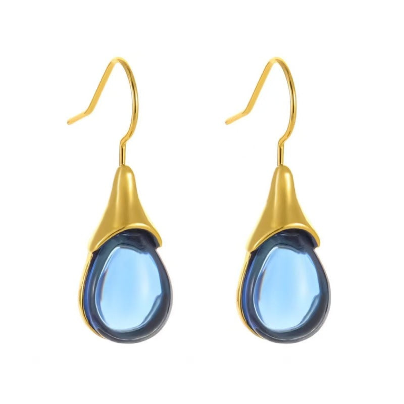 Elegant Blue Topaz Earrings