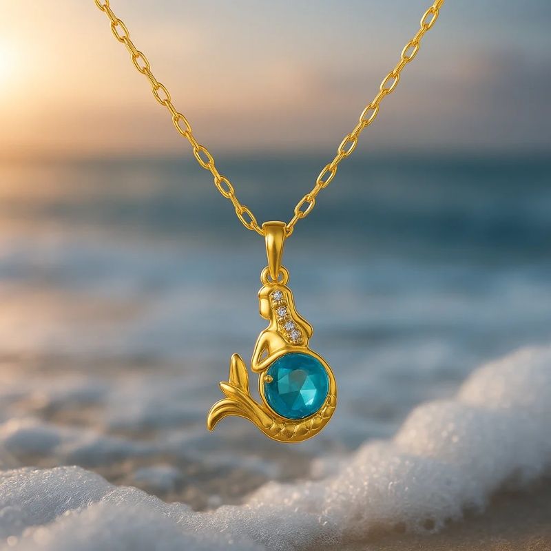 Elegant Blue Topaz Necklace