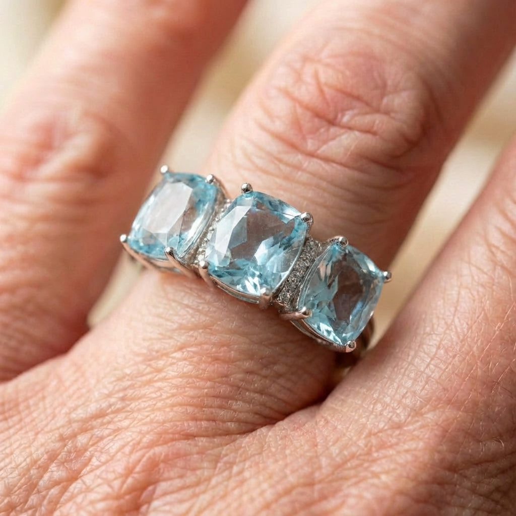 Elegant Blue Topaz Ring