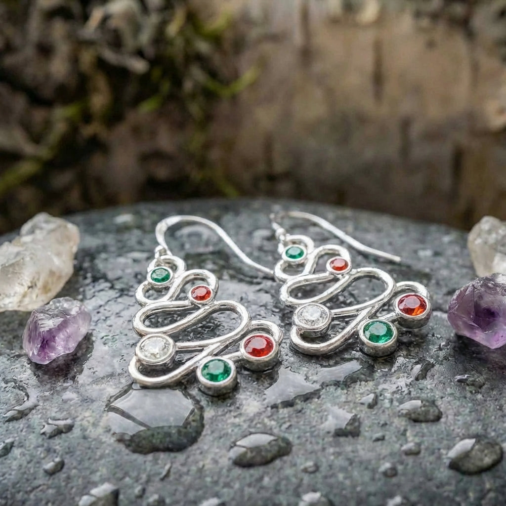 Elegant Christmas Tree Earrings