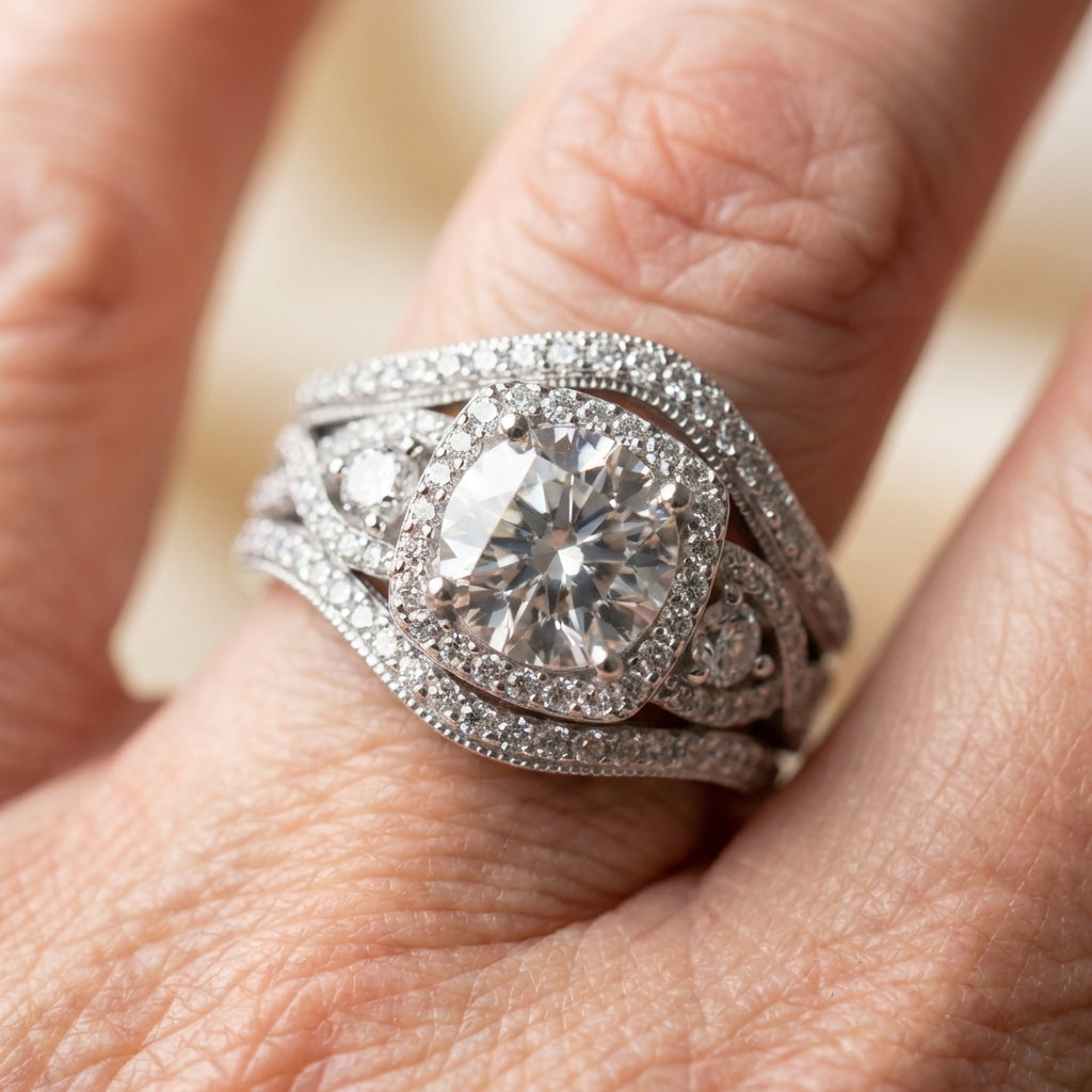 Elegant Crystal Statement Ring