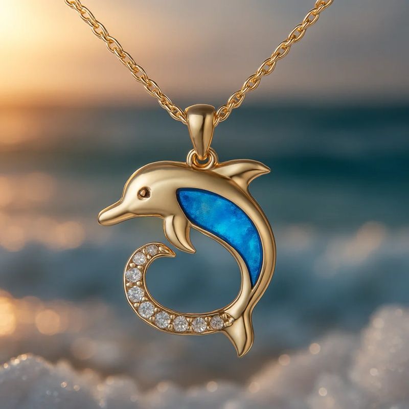 Elegant Dolphin Necklace