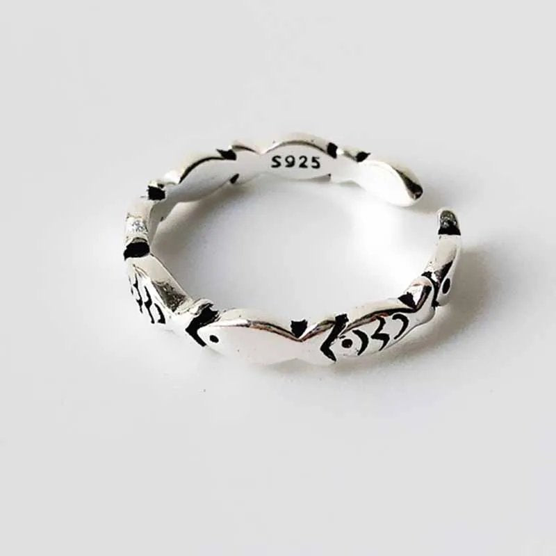 Elegant Fish Silver Ring