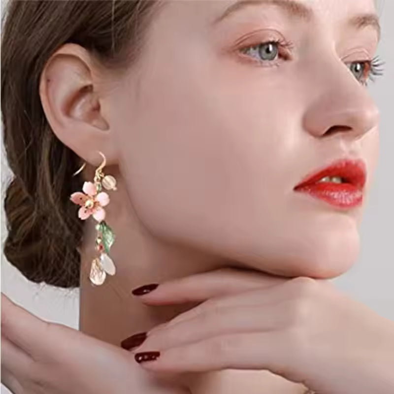 Elegant Floral Drop Earrings