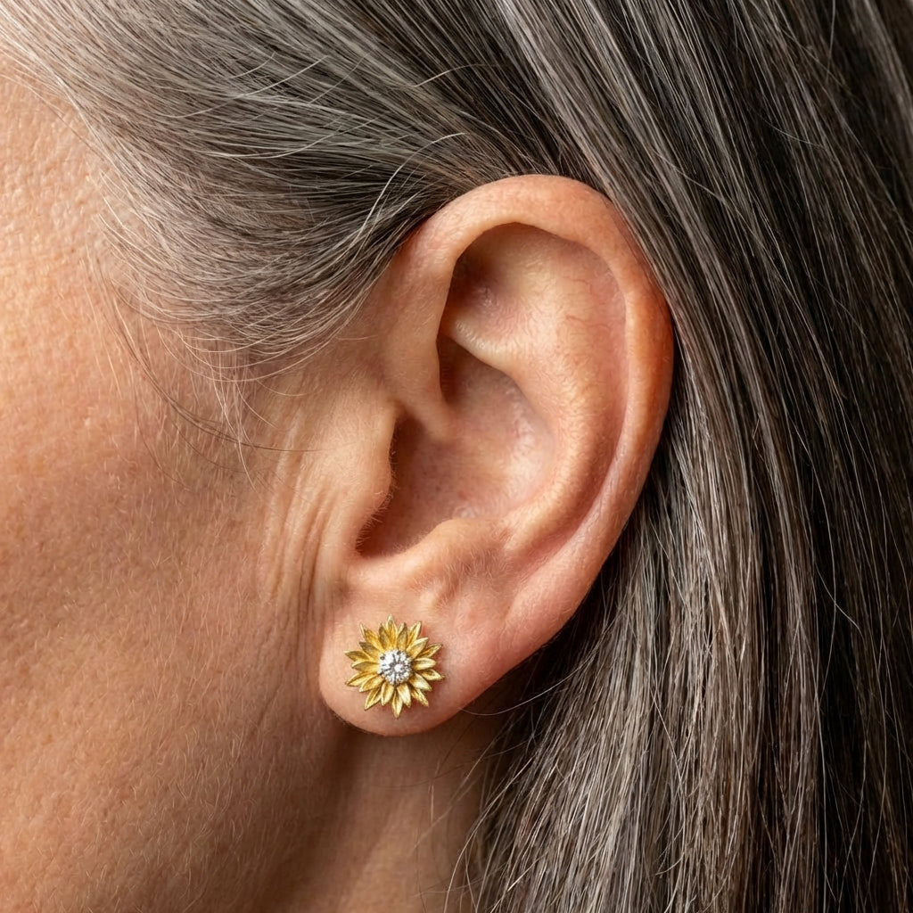 Elegant Flower Stud Earrings