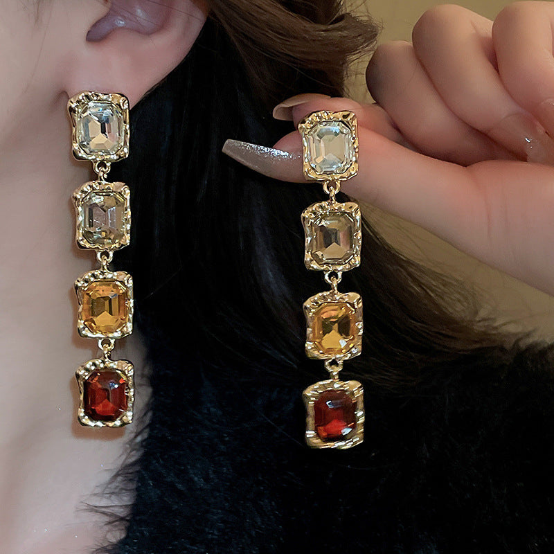 Elegant Gemstone Drop Earrings