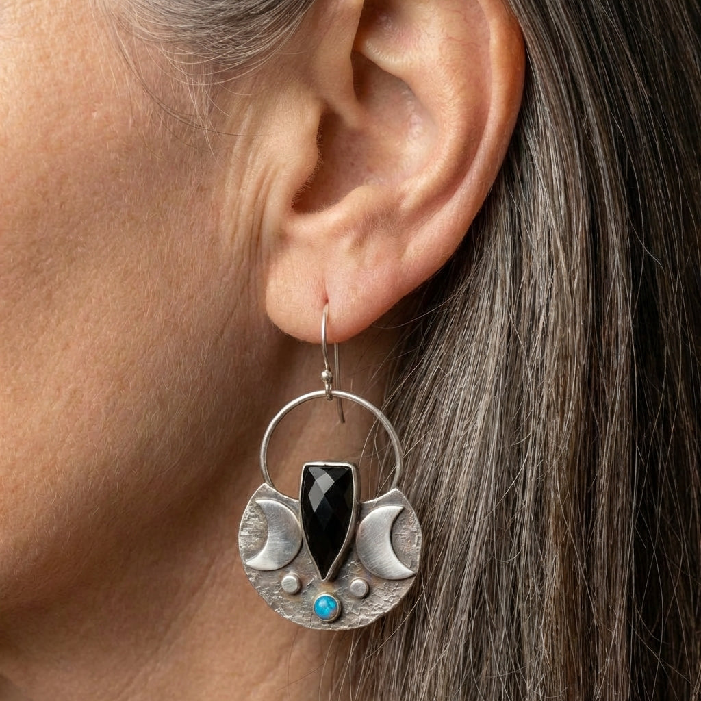 Elegant Moon Phase Earrings