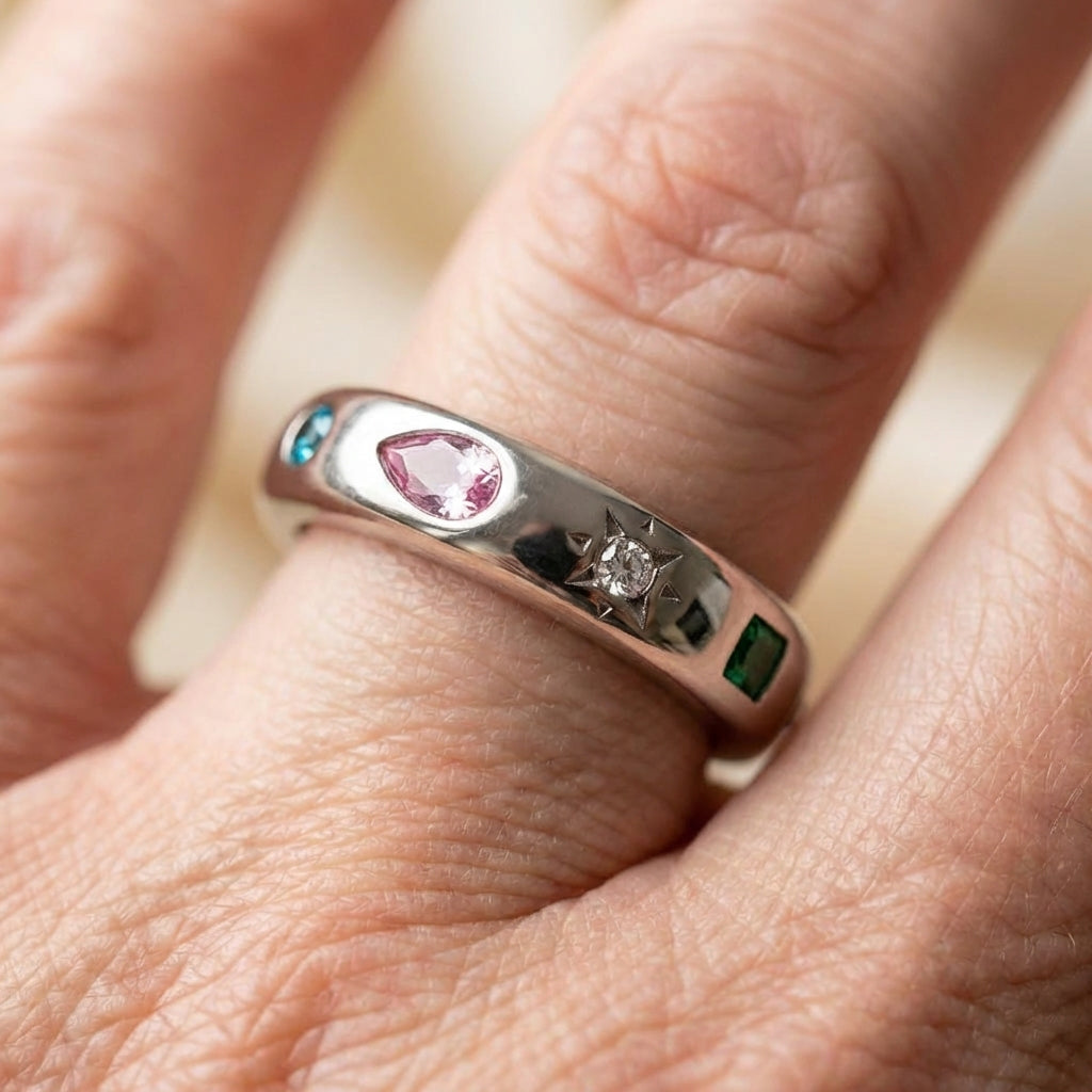 Elegant Multistone Statement Ring