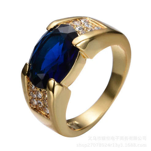 Elegant Sapphire Gold Ring