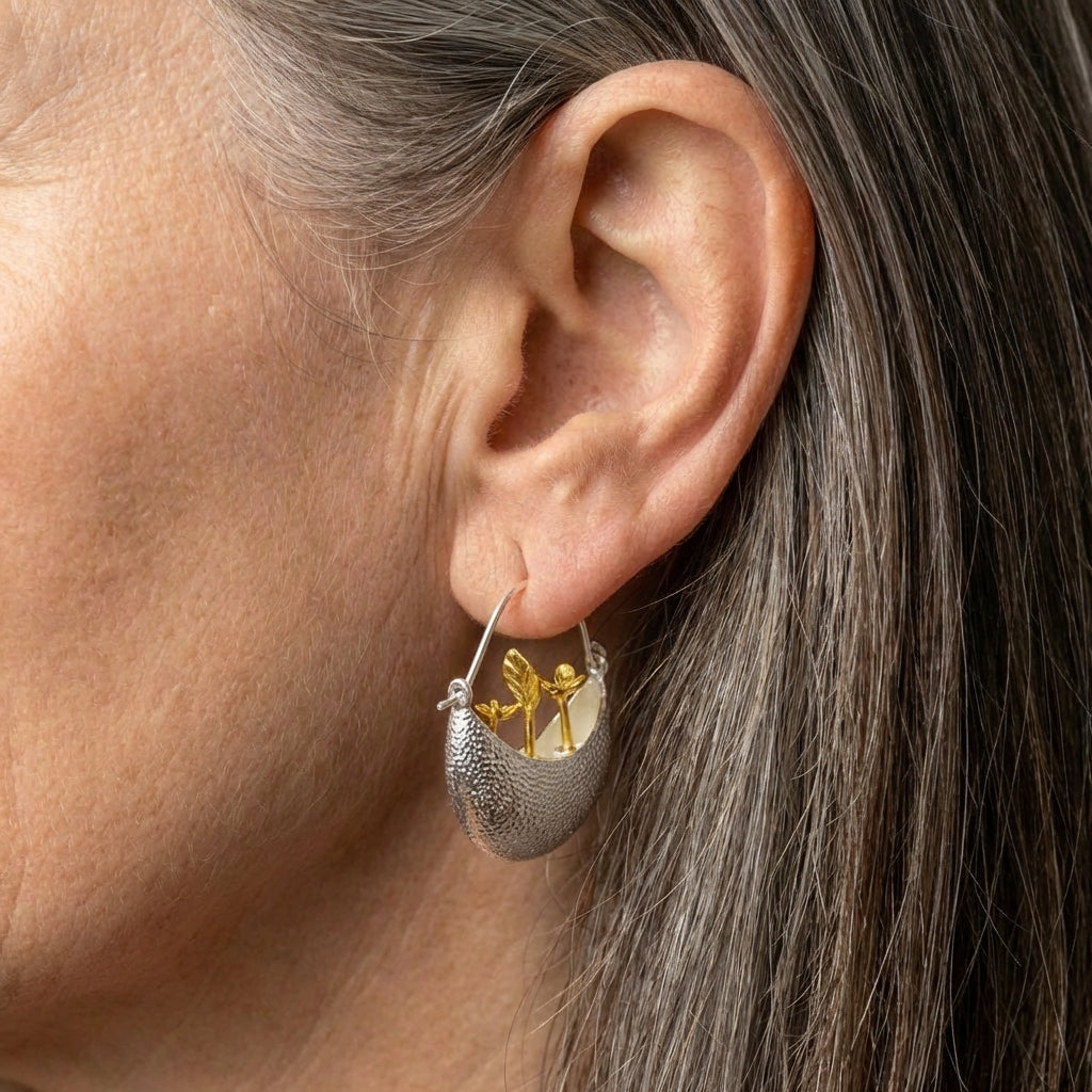 Elegant Silver Hoop Earrings