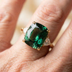 Elegant Square Emerald Ring