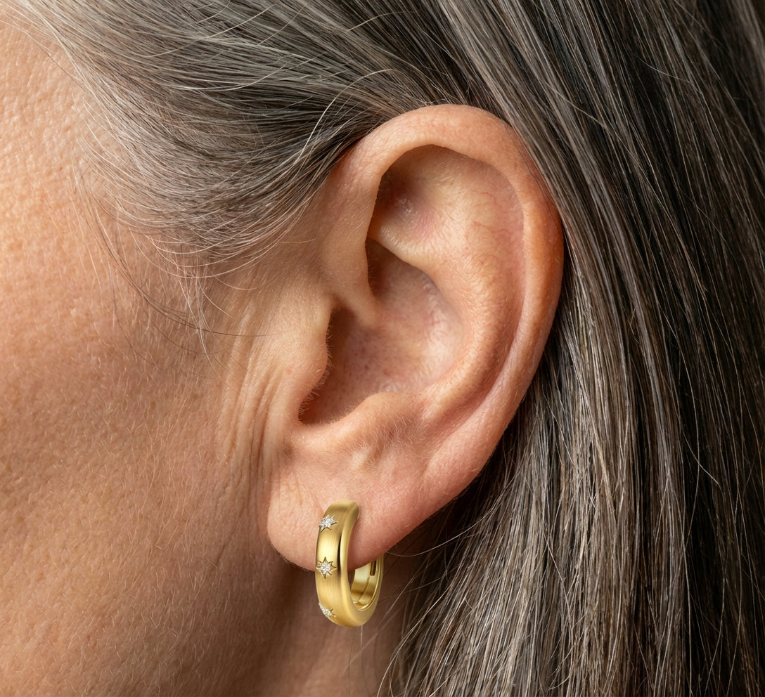 Elegant Star Hug Earrings