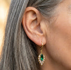Elegant Temperament Leaf Drop Gold Earrings