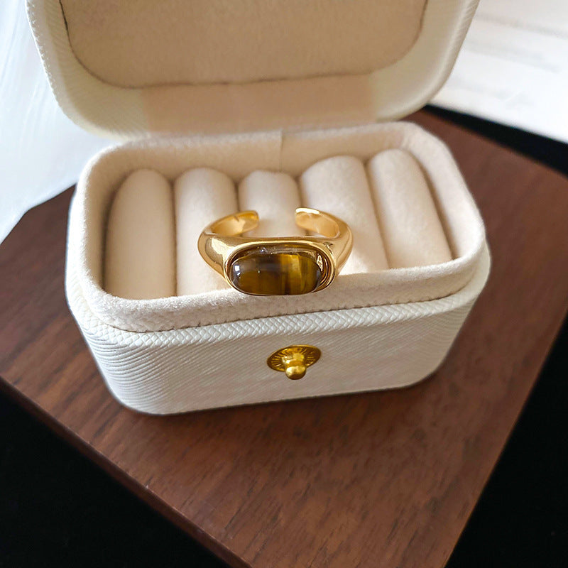Elegant Tiger Eye Ring