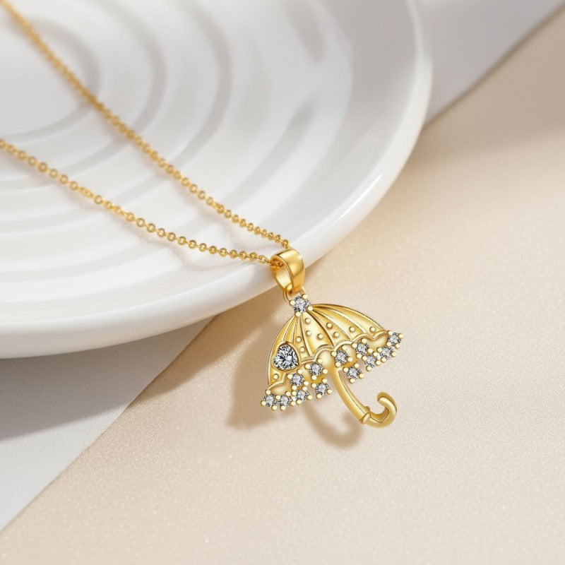 Elegant Umbrella Necklace