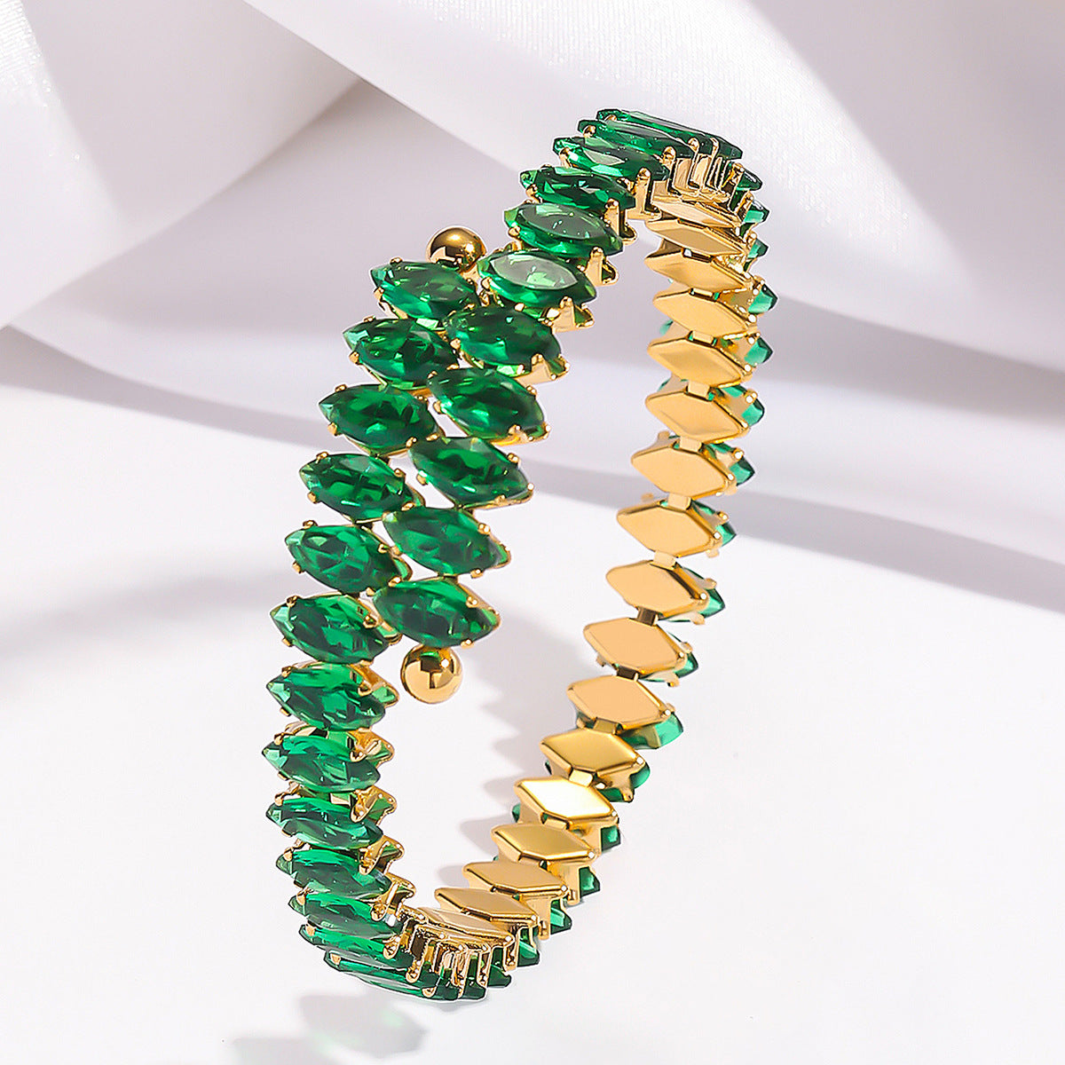 Emerald Green Tennis Bracelet