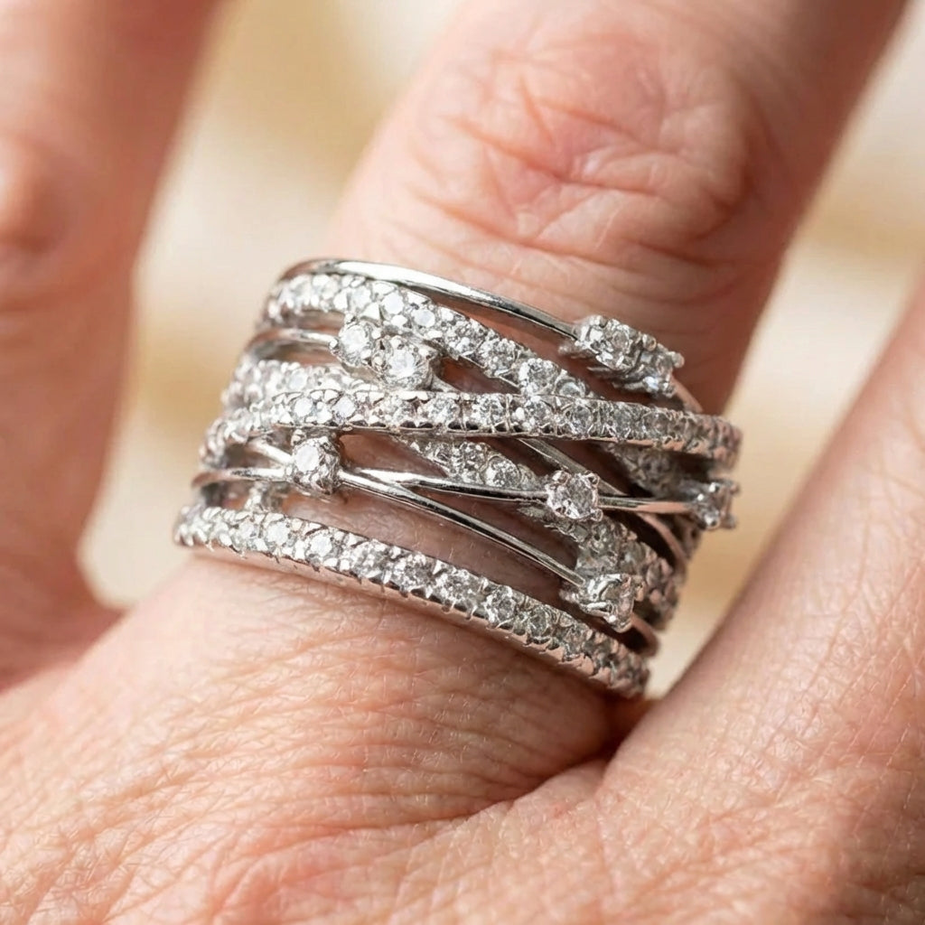 Elegant Crystal Statement Ring