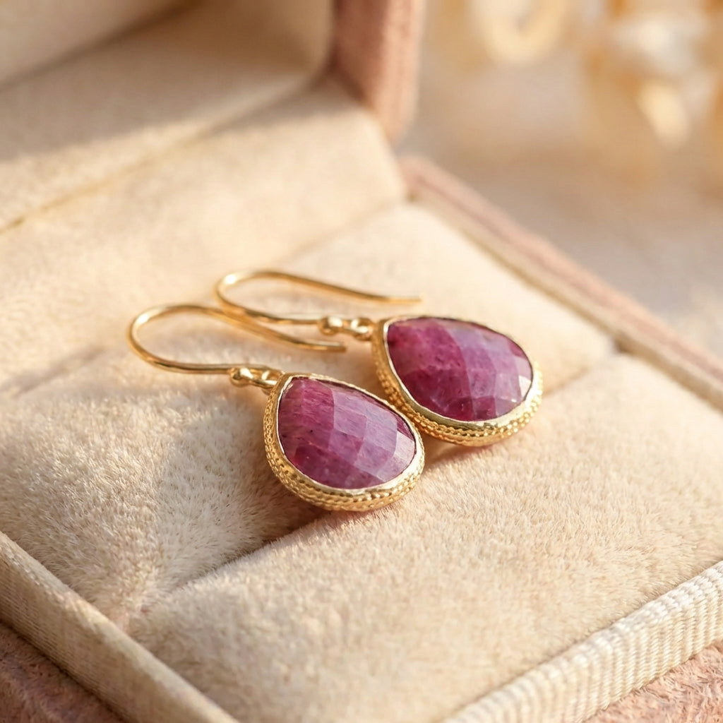 Bohemian Pink Tourmaline Earrings