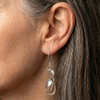 Vintage Silver Irregular Dangling Earrings