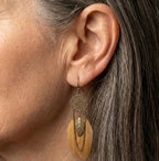 Bohemian Dream Catcher Feather Long Earrings