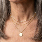 Gold Plated Necklace With Pearls In Gold